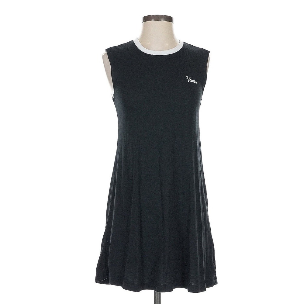 Vans Black Midi Tank Dress Size Small Sleeveless Skate Streetwear Casual Y2K